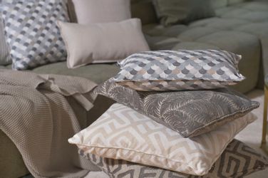 H.O.C.K. Dekokissen "Nelly" mit Blätter-Muster, Kissenhülle mit Füllung, 1 günstig online kaufen