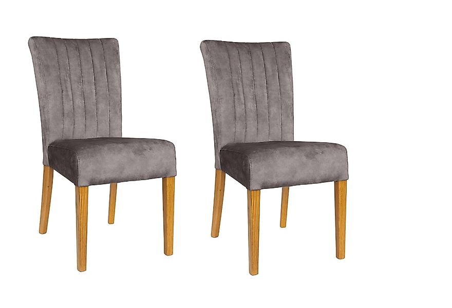 Home affaire 4-Fußstuhl (Set) 2 Stk.vertikale Nähte in der Rückenlehne günstig online kaufen