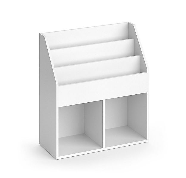 Vicco Bücherregal Luigi, Weiß, 72 x 79 cm Ohne Faltboxen günstig online kaufen