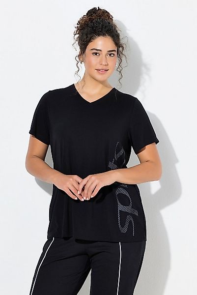 Ulla Popken T-Shirt Funktions-Shirt V-Ausschnitt Halbarm günstig online kaufen