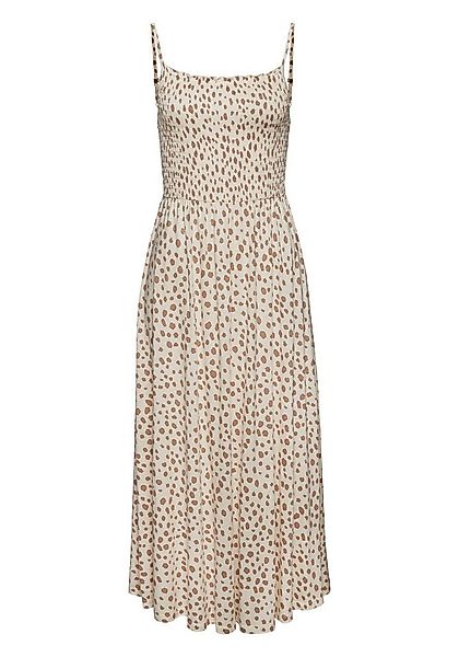 LASCANA Midikleid mit gesmoktem Oberteil und Alloverprint, Sommerkleid günstig online kaufen