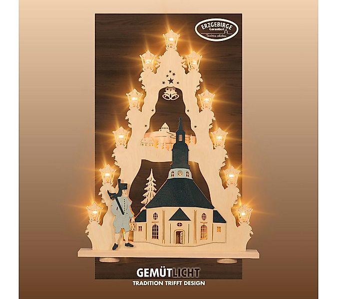 Weigla Lichterbogen Seiffener Kirche, große Lichterspitze aus Holz, Made in günstig online kaufen