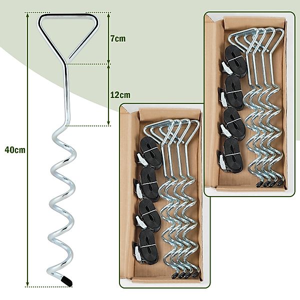 Clanmacy Bodenanker Bodenanker 4/8er Set Trampolin günstig online kaufen