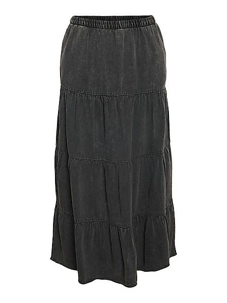Noisy may Sommerrock Vintage Denim Design mit Rüschen und elastischem Bund günstig online kaufen