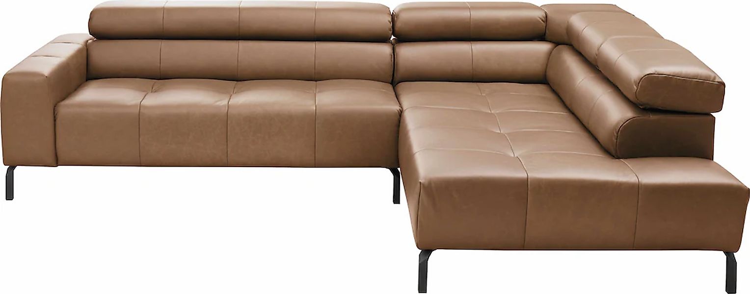 Places of Style Ecksofa "Claya, L-Form, incl. Kopfteilverstellung, Breite 2 günstig online kaufen