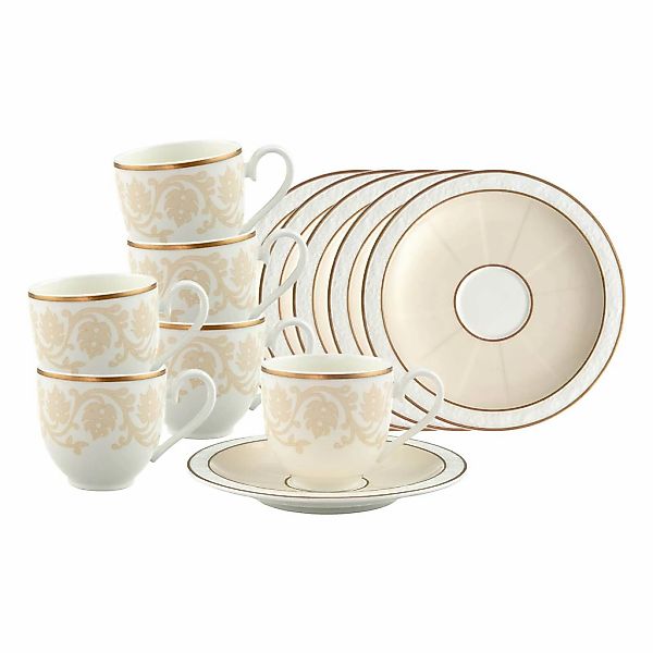 Villeroy & Boch Tasse "Espressotassen mit Untertassen Ivoire 70 ml 6er Set günstig online kaufen