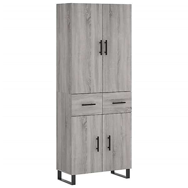 vidaXL Highboard Grau Sonoma 69,5x34x180 cm Holzwerkstoff 3198175 günstig online kaufen
