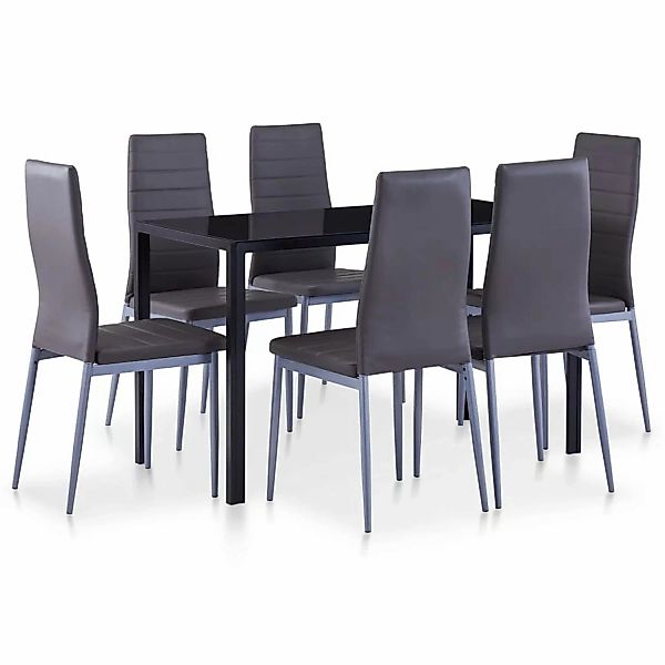 vidaXL Essgruppe 7-tlg. Essgruppe Grau, (6-tlg) günstig online kaufen
