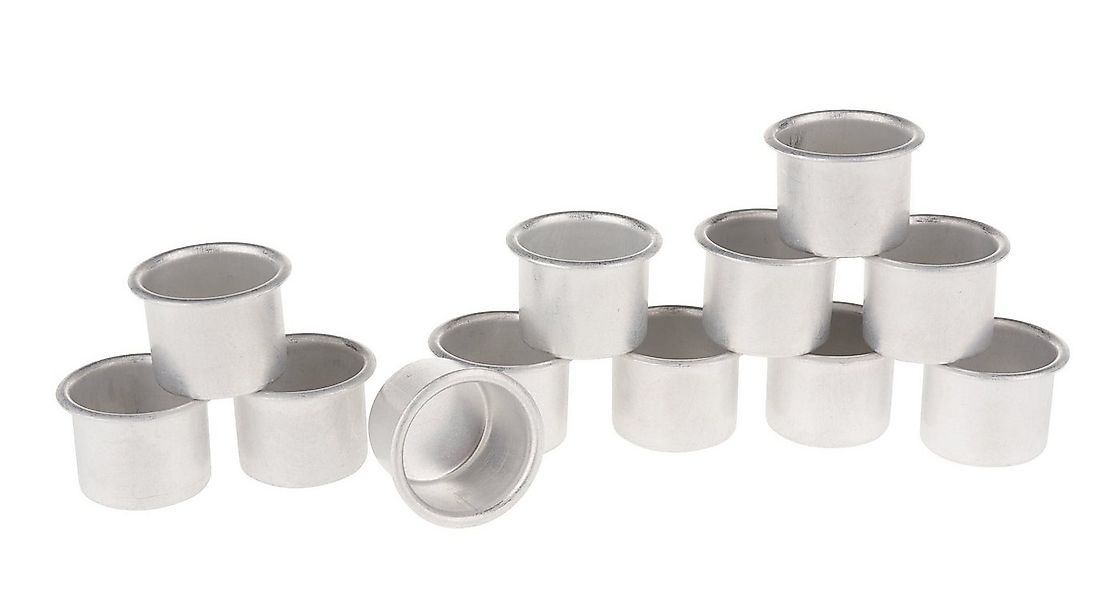 creativ company Teelichthalter Kerzentüllen Stabkerzen silber, 12 Stück günstig online kaufen