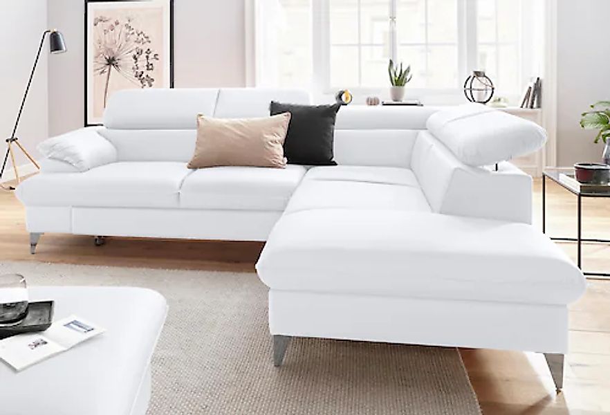 COTTA Ecksofa »Caluso L-Form«, mit Kopfteilverstellung, wahlweise mit Bettf günstig online kaufen