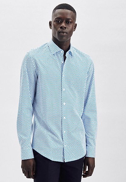 seidensticker Businesshemd "Slim" Slim 1/1 Kentkragen Druck günstig online kaufen