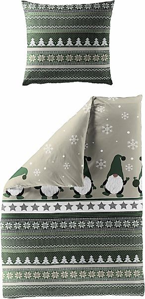 BIERBAUM Bettwäsche "4051" 2 Stk. tlg. Mako-Satin und Biber, 100% Baumwolle günstig online kaufen