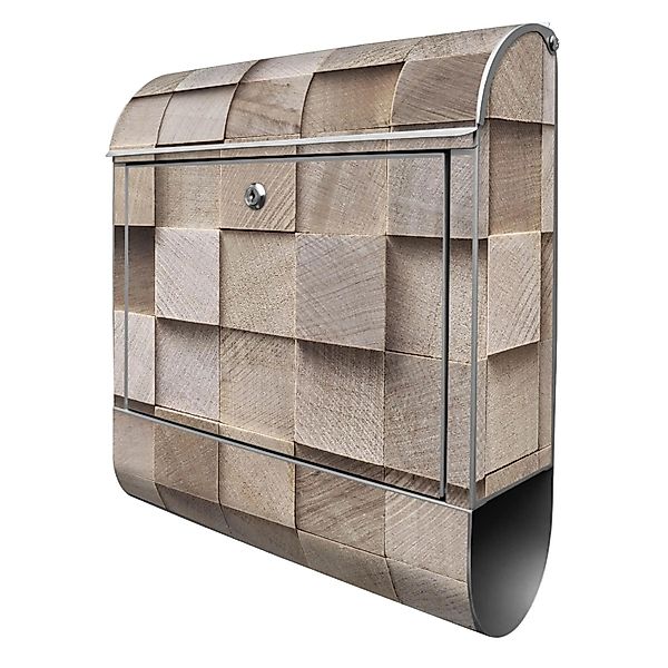 Banjado Design Briefkasten Silber Pulverbeschichtet 39x47x14cm 2 Schlüssel günstig online kaufen