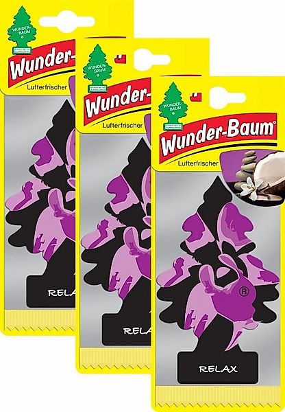 Wunder-Baum Dekobaum 3er Duftbäumchen Relax Wunderbaum 3 Set Lufterfrischer günstig online kaufen