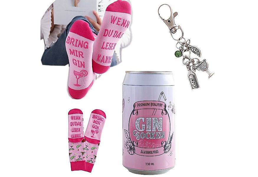 Lucadeau Freizeitsocken Geburtstagsgeschenkset für Frauen Freundin, Gin-Soc günstig online kaufen