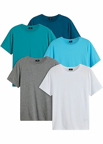 bonprix T-Shirt "T-Shirt (5er Pack)" Packung, 5, 5 Stk. T-Shirt (5er Pack) günstig online kaufen