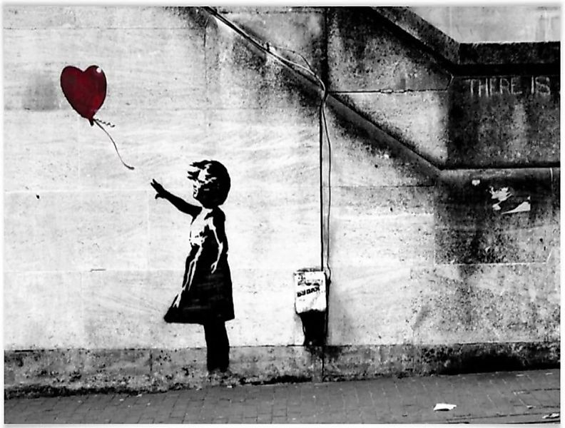 Wall-Art Poster "Graffiti Bilder Girl with balloon", Menschen, (1 St.) günstig online kaufen