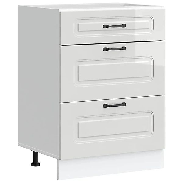 vidaXL Küchenunterschrank Kalmar Hochglanz-Weiß Holzwerkstoff 854281 günstig online kaufen