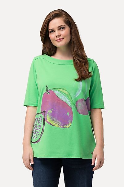 Ulla Popken T-Shirt T-Shirt Früchte U-Boot-Ausschnitt günstig online kaufen