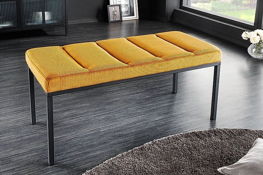 riess-ambiente Sitzbank PETIT BEAUTÉ 80cm senfgelb / schwarz (Einzelartikel günstig online kaufen