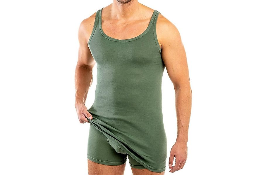 HERMKO Unterhemd 3007 3er Pack extralanges Herren Unterhemd (10 cm) 100% Bi günstig online kaufen
