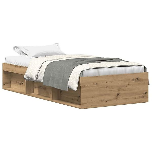 vidaXL Bett Bettgestell ohne Matratze Artisan-Eiche 90x190cm Holzwerkstoff günstig online kaufen