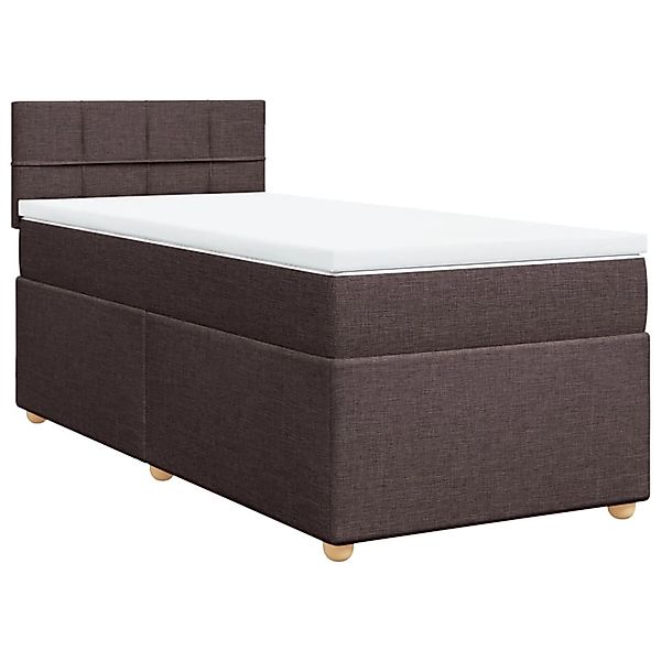 vidaXL Boxspringbett mit Matratze Dunkelbraun 90x190 cm Stoff2098398 günstig online kaufen