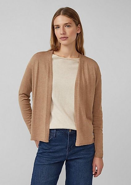 s.Oliver Cardigan Strickjacke Feinstrickjacke mit Rollkante am Saum günstig online kaufen