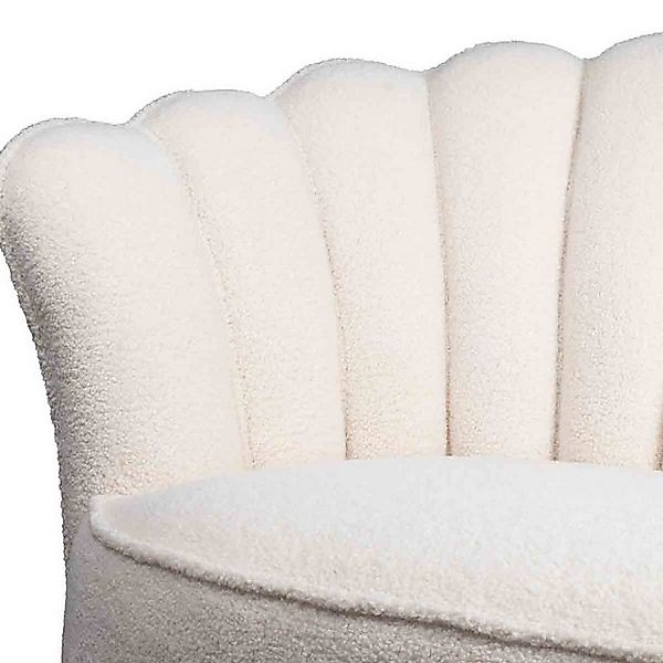 Maison ESTO Sofa ALICE 2 oder 3 Sitzer in weiss aus Teddystoff weiß beige günstig online kaufen