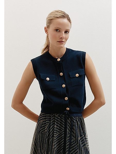 MORE&MORE Strickweste ärmellose Strickjacke günstig online kaufen
