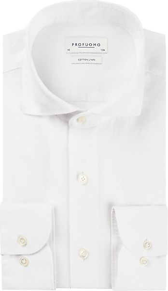 Profuomo Leinen Hemd Weiß - Größe 38 günstig online kaufen
