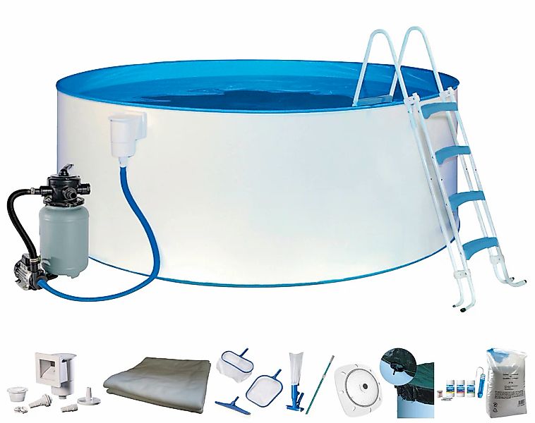 KONIFERA Rundpool "RÜGEN 2" mit LED-Scheinwerfer zur stimmungsvollen abendl günstig online kaufen