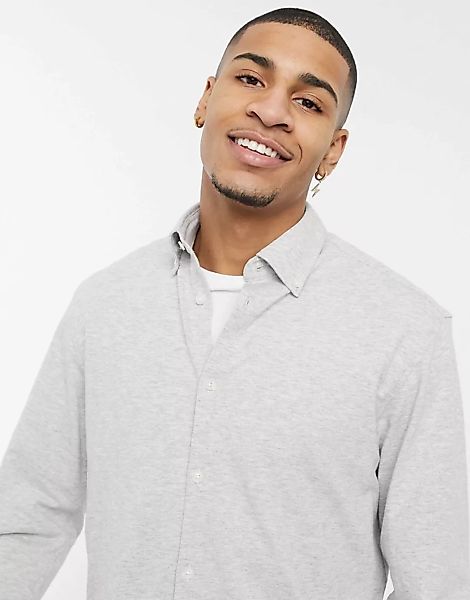 Selected Homme – Jersey-Hemd in Grau günstig online kaufen