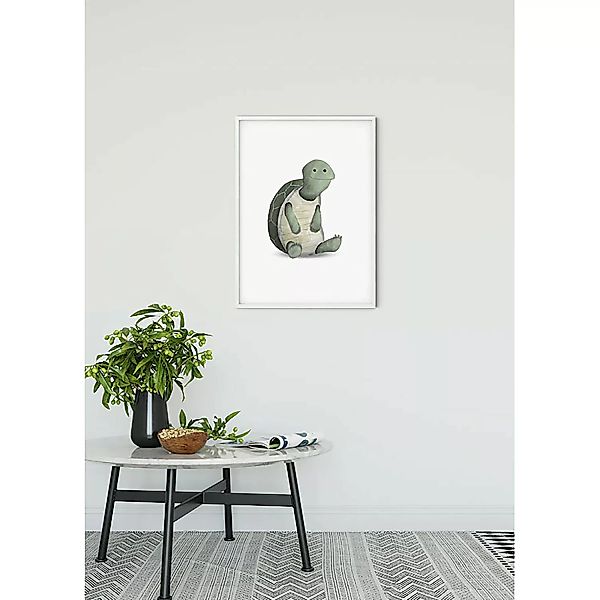 KOMAR Wandbild - Cute Animal Turtle - Größe: 50 x 70 cm mehrfarbig Gr. one günstig online kaufen