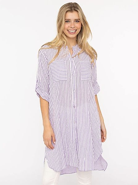 Zwillingsherz Longbluse ""Kida"" One Size, Streifen, Knopfleiste, Brusttasc günstig online kaufen