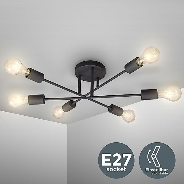 B.K.Licht LED Deckenleuchte Retro LED Deckenlampe günstig online kaufen