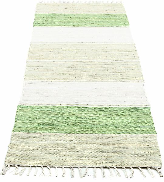 THEKO Teppich "Stripe Cotton, handgewebt" rechteckig 5 Höhe Flachgewebe, ge günstig online kaufen