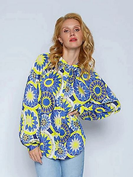 Emily Van Den Bergh Schlupfbluse Shirtbluse Lemon Aqua günstig online kaufen