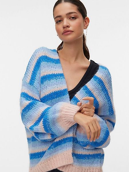 Vero Moda Strickjacke VMMAYBE STRIPE LS OPEN CARDIGAN NOOS Kunstfaser, loos günstig online kaufen