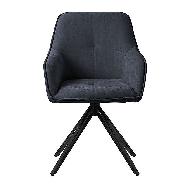 ML-DESIGN Polsterstuhl Esszimmerstuhl aus Textil Webstoff mit Metallbeine, günstig online kaufen