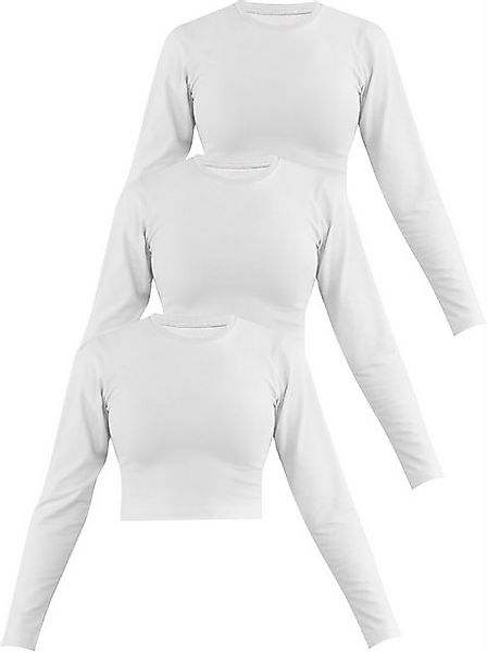 Janice Langarmshirt 3 x Damen crop günstig online kaufen