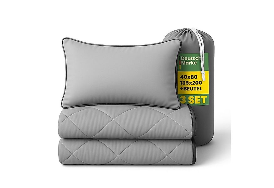 Bestlivings Steppbett + Kopfkissen inkl. Beutel für Reisen/Camping, Füllung günstig online kaufen