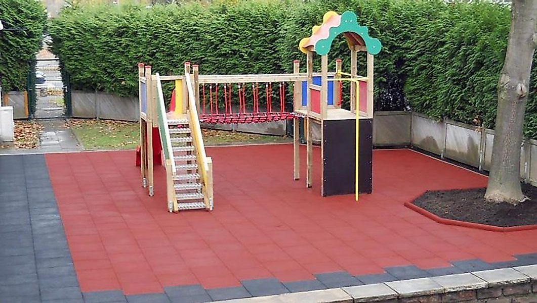 RO-FLEX Outdoor-Bodenplatte Fallschutzplatte / Gummimatte250x500 mm günstig online kaufen