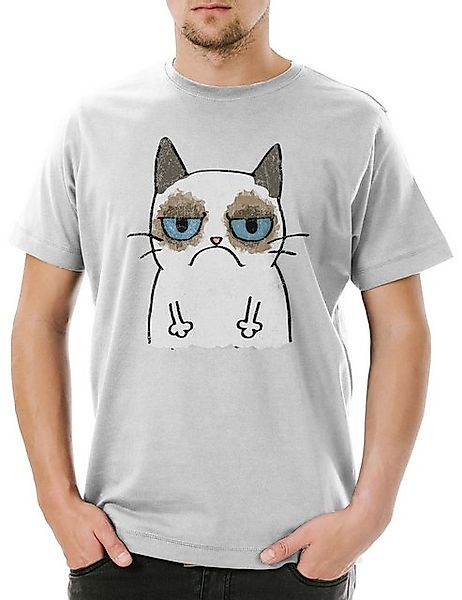 Urban Backwoods Print-Shirt Grumpy Cat II Herren T-Shirt Cats Katze Gatto G günstig online kaufen