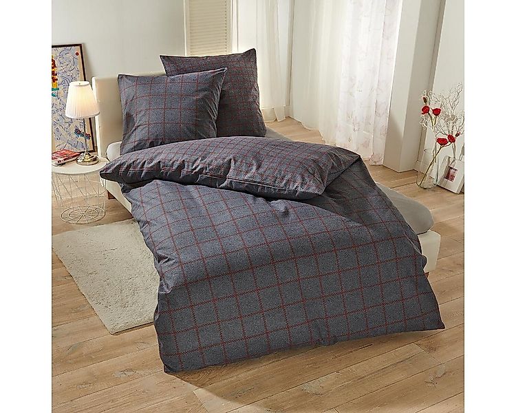 TRAUMSCHLAF Bettwäsche Oslo Loftrot, Flanell, 2 teilig, hochwertige Flanell günstig online kaufen