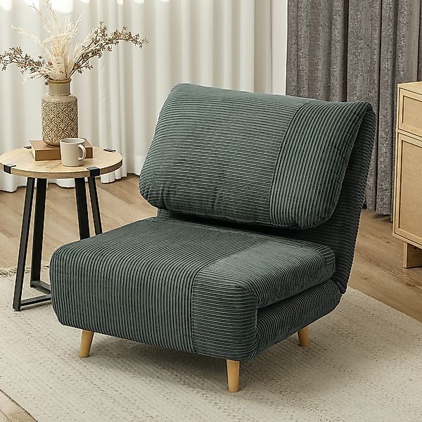 HOMCOM 2-in-1 Schlafsofa Schlafsessel Verstellbar Klappmatratze Gästebett i günstig online kaufen
