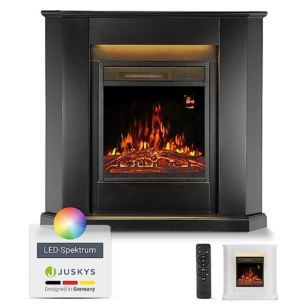 Juskys Elektrokamin, 2000 W Heizung, Flammeneffekt, Fernbedienung, LED-Lich günstig online kaufen