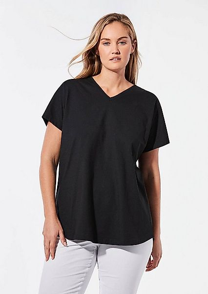 GOLDNER T-Shirt Shirt mit V-Ausschnitt (CURVY, CURVY) günstig online kaufen