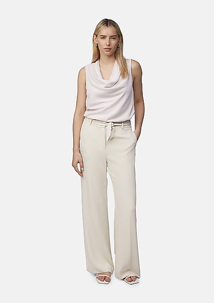Comma Stoffhose Fließende Wide-Leg-Hose mit Bindeband günstig online kaufen