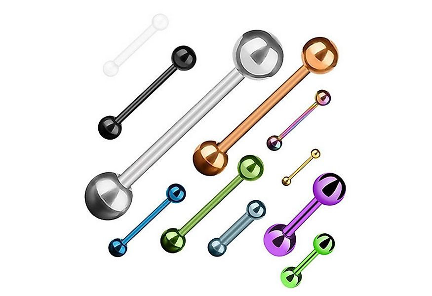 Taffstyle Piercing-Set Piercing Barbell Hantel Ohr Zunge Brust Intim, Stab günstig online kaufen
